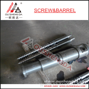 65/132 bimetallic conical screw barrel for recycled pvc pp pe